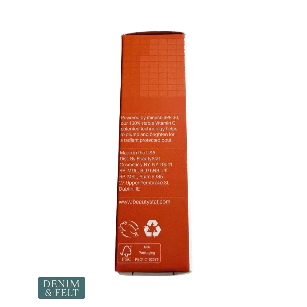NEW BeautyStat C Lip Serum SPF 30 Butter Beige Vitamin C Mineral Sunscreen